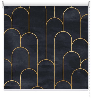 Houseart Χρυσοί κύλινδροι, Line Art, Ρολοκουρτίνες, 100 x 100 εκ.